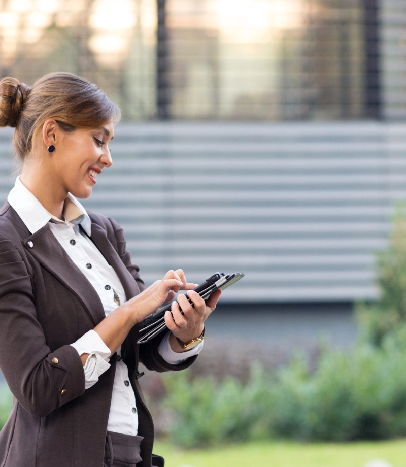 Businesswoman using digital tablet