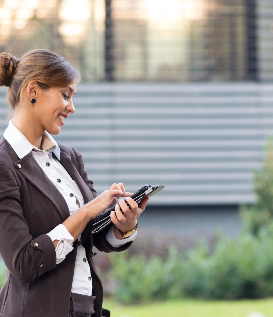 Businesswoman using digital tablet